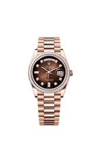 Rolex Rose Gold Day-Date - 36mm - Brown ombré Diamond Dial - President