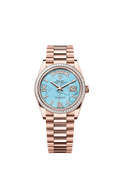 Rolex Rose Gold Day-Date - 36mm - Turquoise Diamond Dial - President