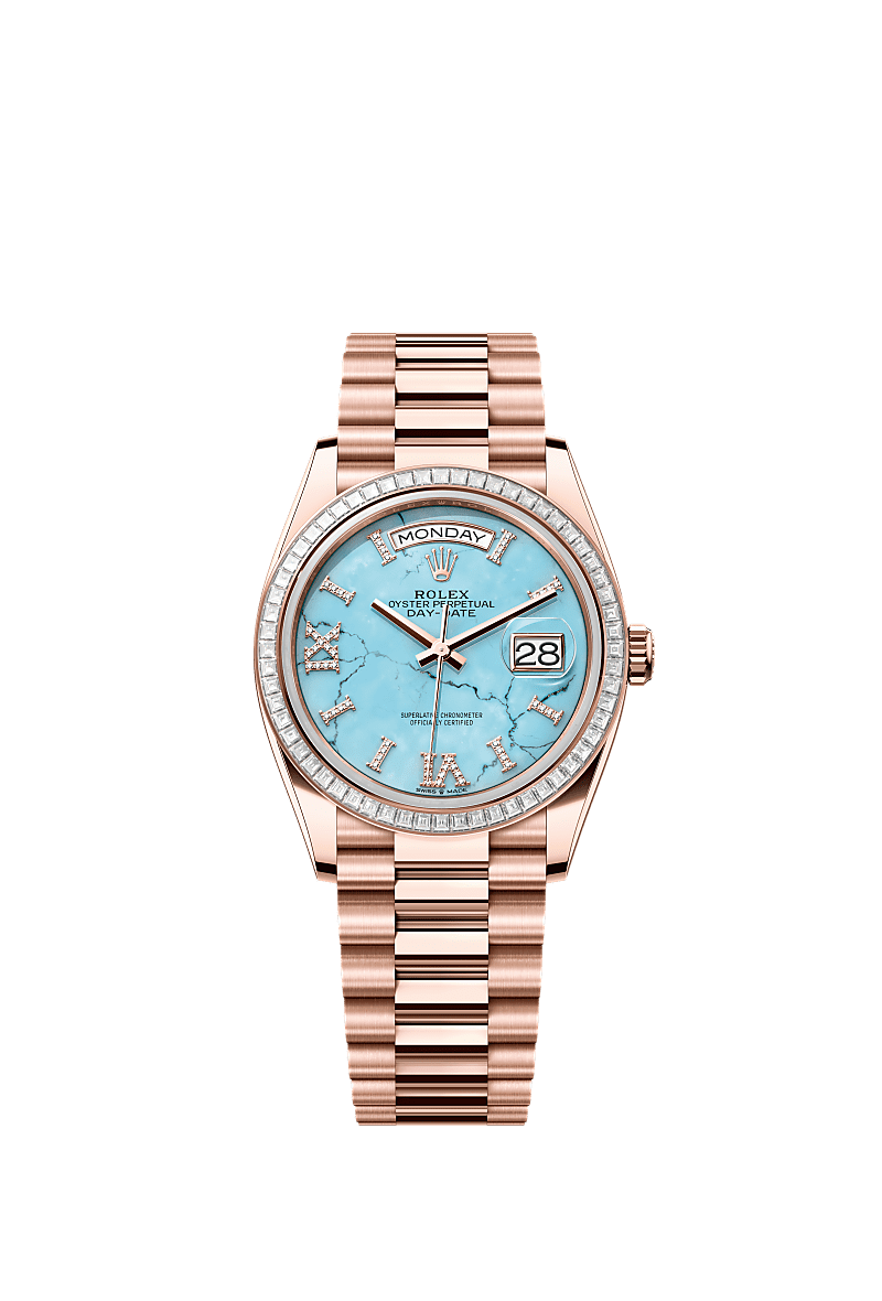 Rolex Rose Gold Day-Date - 36mm - Turquoise Diamond Dial - President