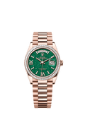 Rolex Rose Gold Day-Date - 36mm - Green aventurine Diamond Dial - President
