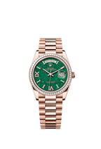 Rolex Rose Gold Day-Date - 36mm - Green aventurine Diamond Dial - President