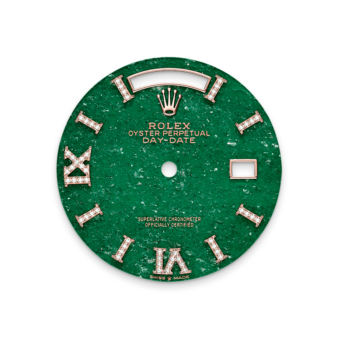 Rolex Rose Gold Day-Date - 36mm - Green aventurine Diamond Dial - President