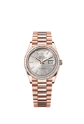 Rolex Rose Gold Day-Date - 36mm - Silver Diamond Dial - President