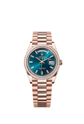 Rolex Rose Gold Day-Date - 36mm - Blue-green Diamond Dial - President