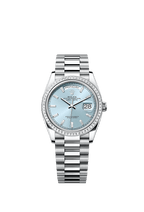 Rolex Platinum Day-Date - 36mm - Ice blue Diamond Dial - President