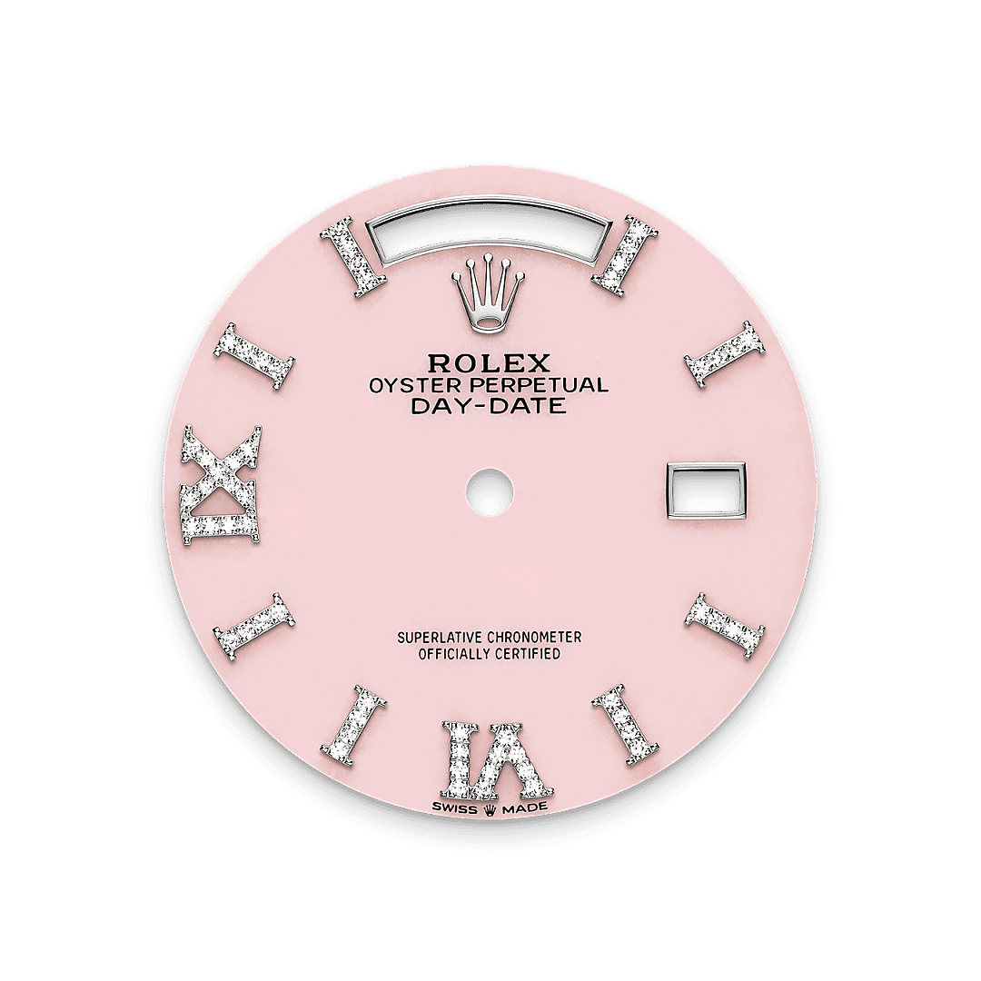 Rolex Platinum Day-Date - 36mm - Pink opal Diamond Dial - President