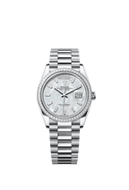 Rolex Platinum Day-Date - 36mm - White mother-of-pearl Diamond Dial - President