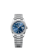 Rolex Platinum Day-Date - 36mm - Bright blue Diamond Dial - President