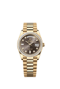 Rolex Yellow Gold Day-Date - 36mm - Dark grey Diamond Dial - President