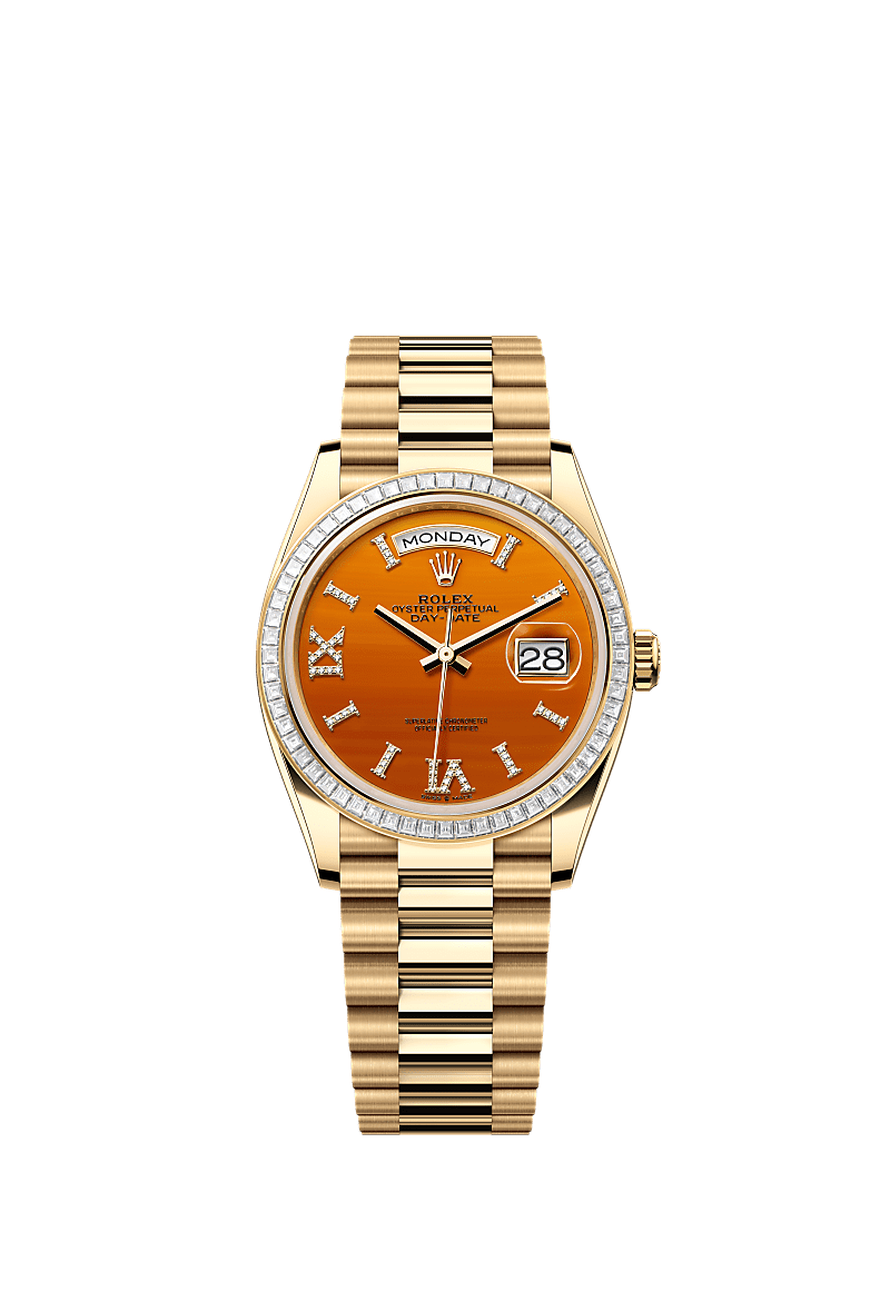 Rolex Yellow Gold Day-Date - 36mm - Carnelian Diamond Dial - President