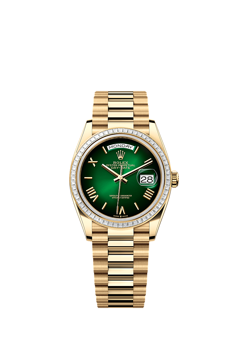 Rolex Yellow Gold Day-Date - 36mm - Green ombré - President