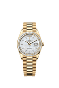 Rolex Yellow Gold Day-Date - 36mm - White mother-of-pearl Diamond Dial - President