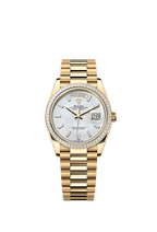 Rolex Yellow Gold Day-Date - 36mm - White mother-of-pearl Diamond Dial - President
