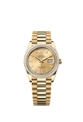 Rolex Yellow Gold Day-Date - 36mm - Champagne-colour Diamond Dial - President