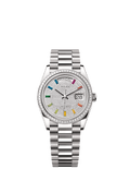 Rolex White Gold Day-Date - 36mm - Diamond-paved - President