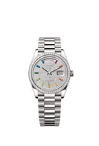 Rolex White Gold Day-Date - 36mm - Diamond-paved - President
