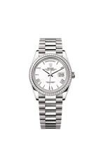 Rolex White Gold Day-Date - 36mm - White - President