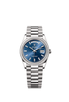Rolex White Gold Day-Date - 36mm - Bright blue Diamond Dial - President