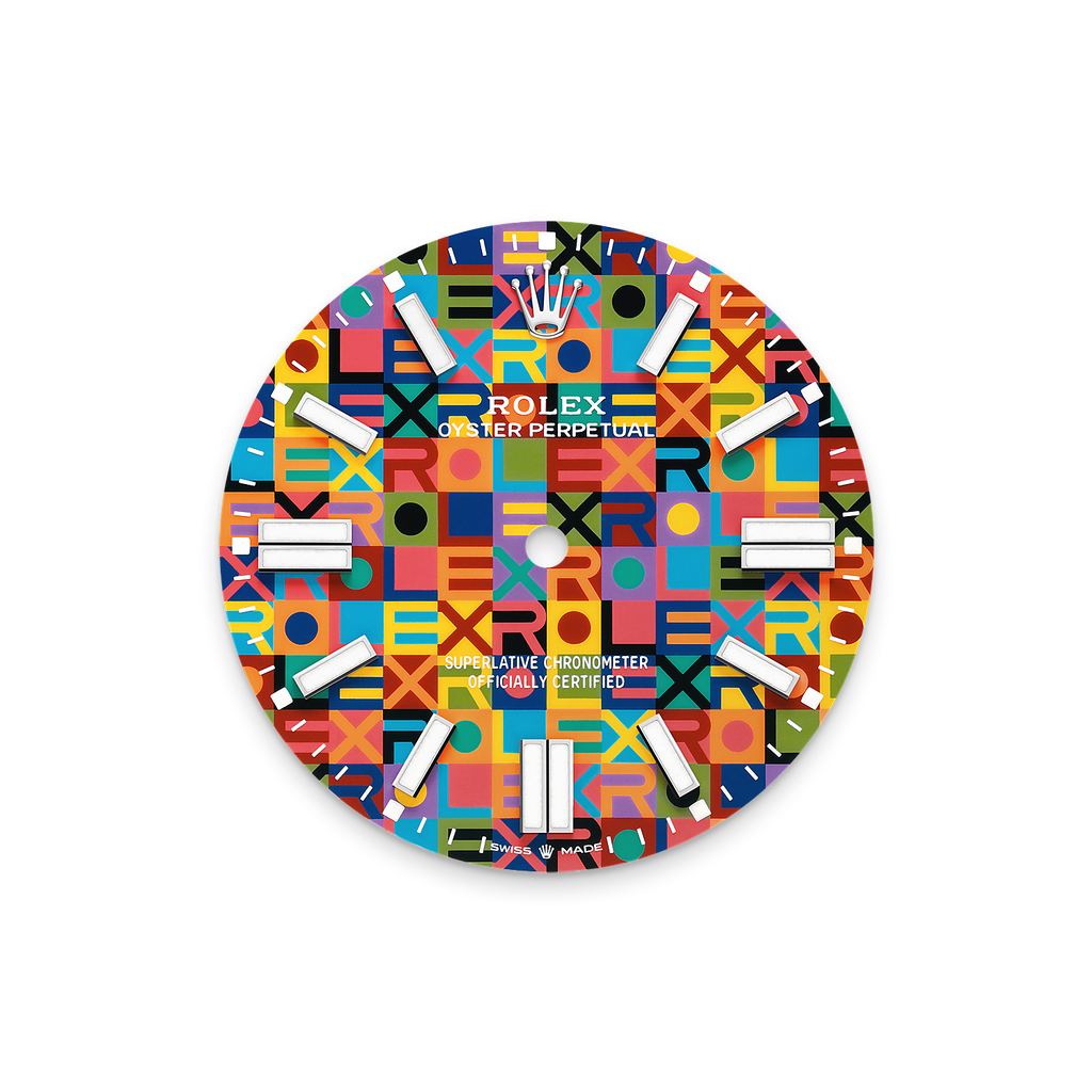 Oyster Perpetual multicoloured Jubilee motif dial