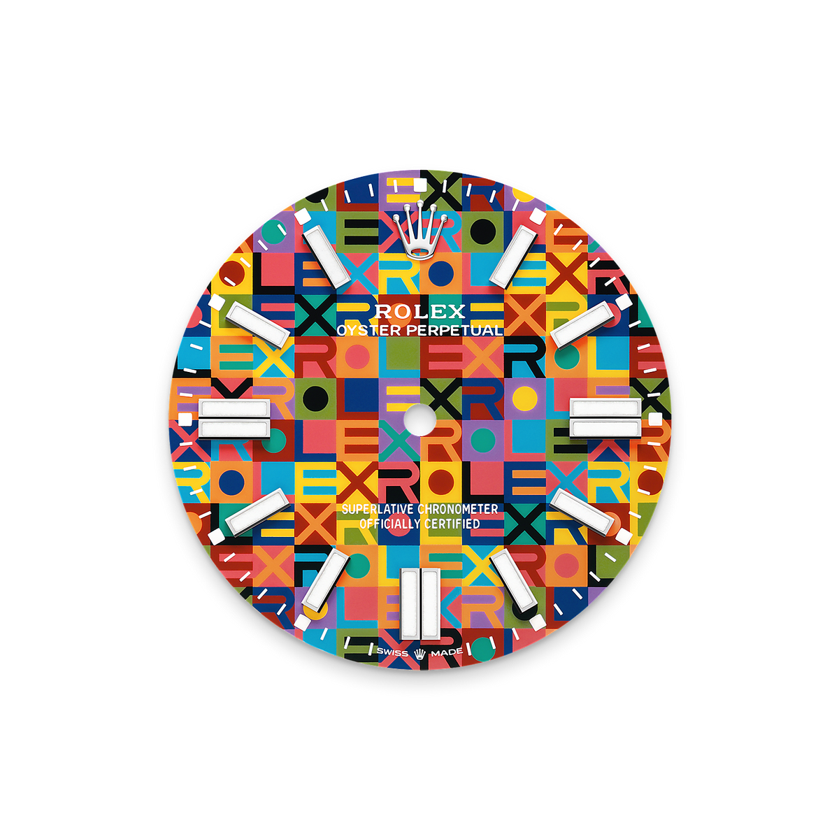 Oyster Perpetual multicoloured Jubilee motif dial