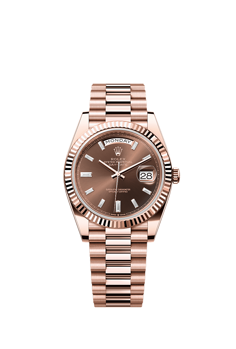 Rolex Rose Gold Day-Date - 40mm - Chocolate Diamond Dial - President