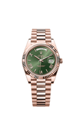 Rolex Rose Gold Day-Date - 40mm - Olive green - President