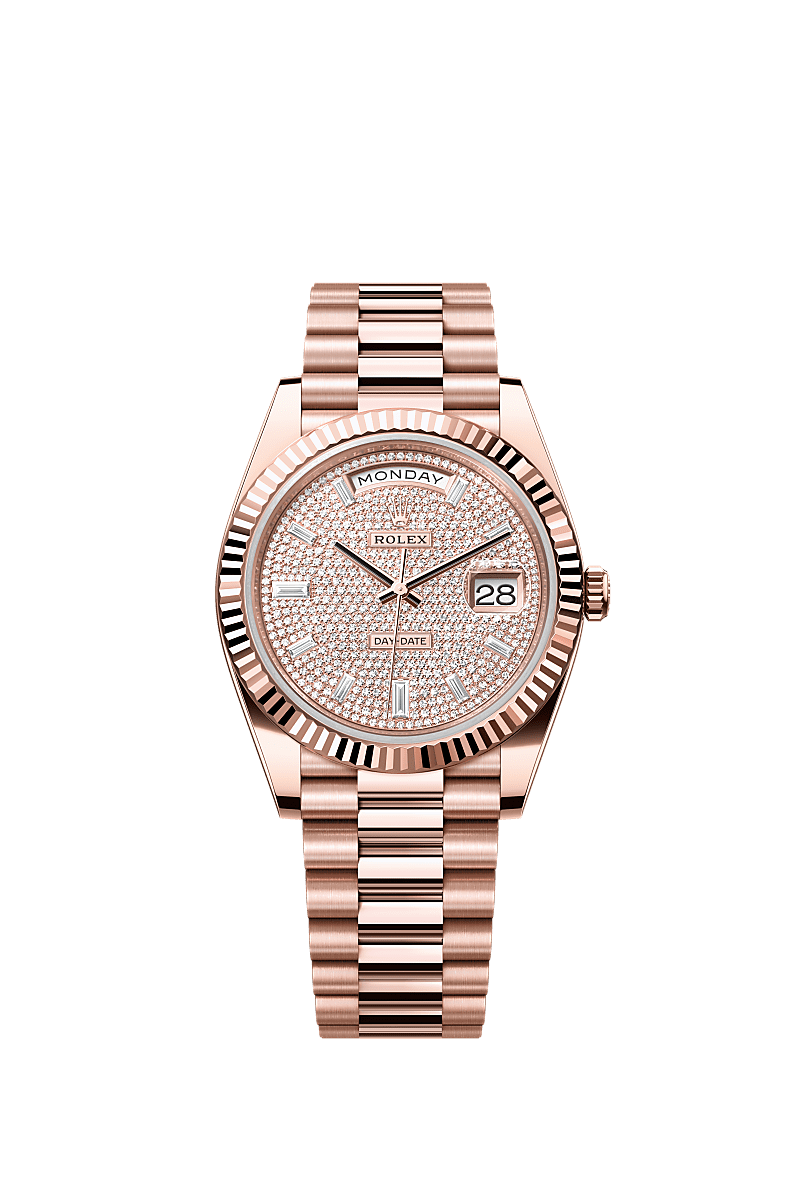 Rolex Rose Gold Day-Date - 40mm - Diamond-paved - President