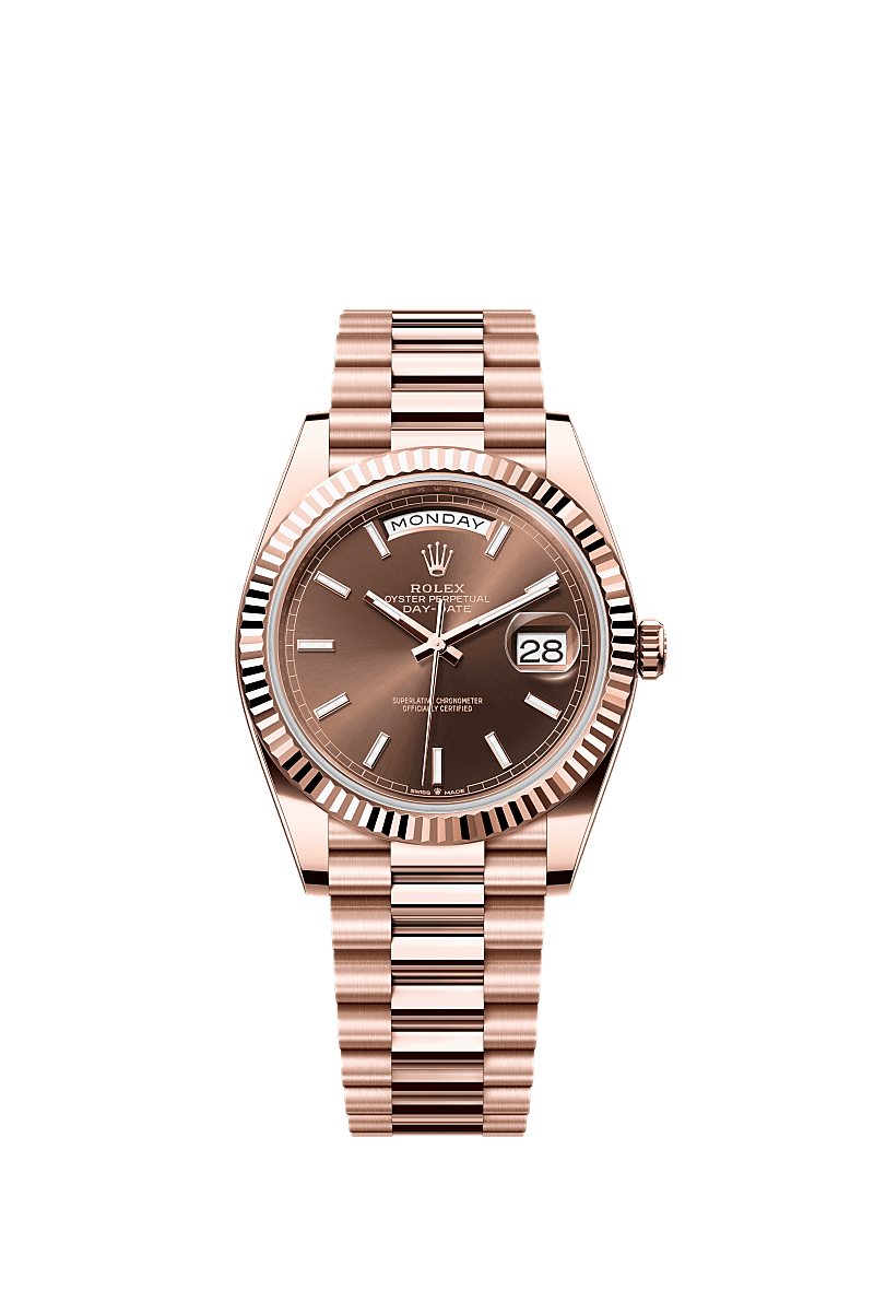 Rolex Rose Gold Day-Date - 40mm - Chocolate - President