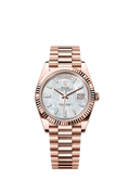 Rolex Rose Gold Day-Date - 40mm - White mother-of-pearl Diamond Dial - President
