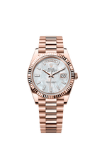 Rolex Rose Gold Day-Date - 40mm - White mother-of-pearl Diamond Dial - President