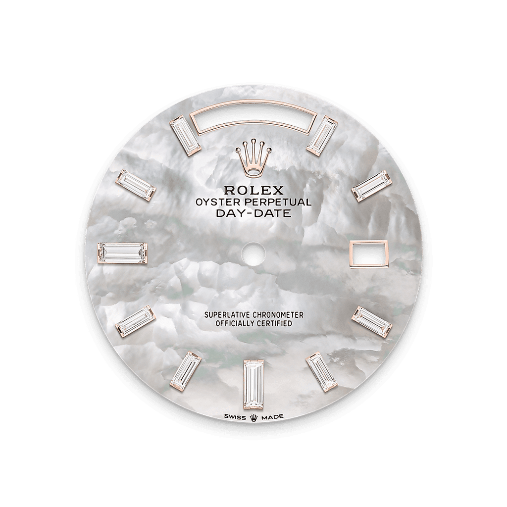 Rolex Rose Gold Day-Date - 40mm - White mother-of-pearl Diamond Dial - President