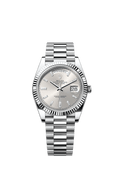 Rolex Platinum Day-Date - 40mm - Silver Diamond Dial - President
