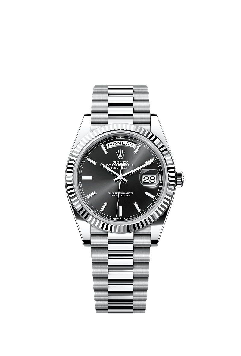 Rolex Platinum Day-Date - 40mm - Bright black - President