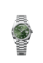 Rolex Platinum Day-Date - 40mm - Olive green - President