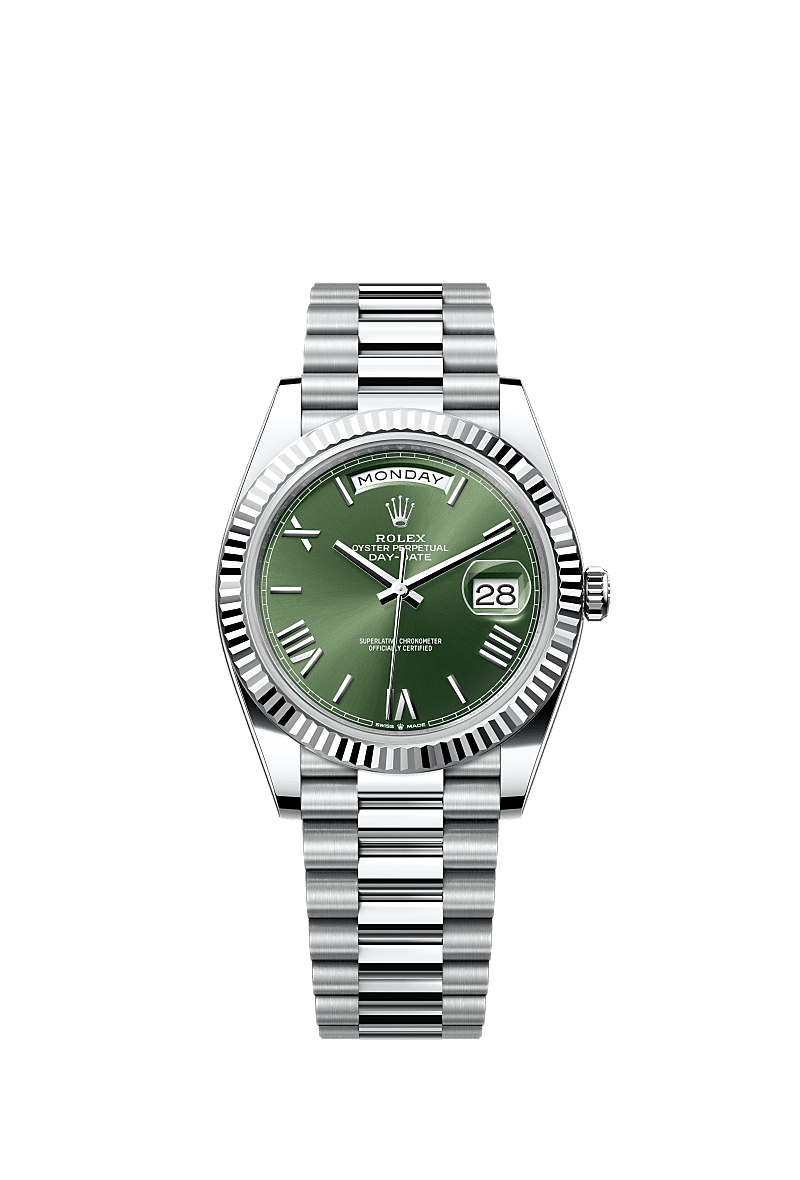 Rolex Platinum Day-Date - 40mm - Olive green - President