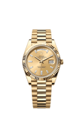 Rolex Yellow Gold Day-Date - 40mm - Champagne-colour Diamond Dial - President