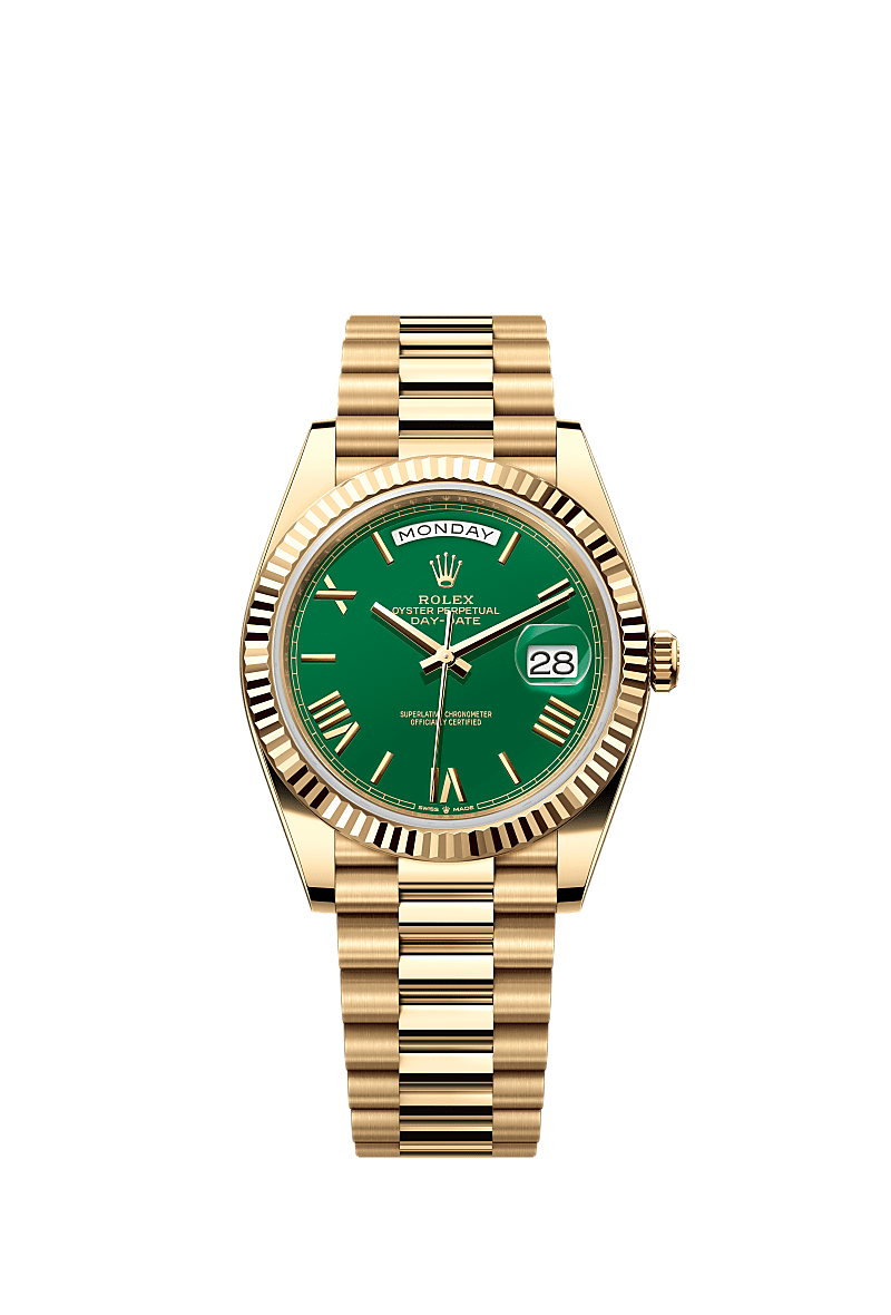 Rolex Yellow Gold Day-Date - 40mm - Green - President