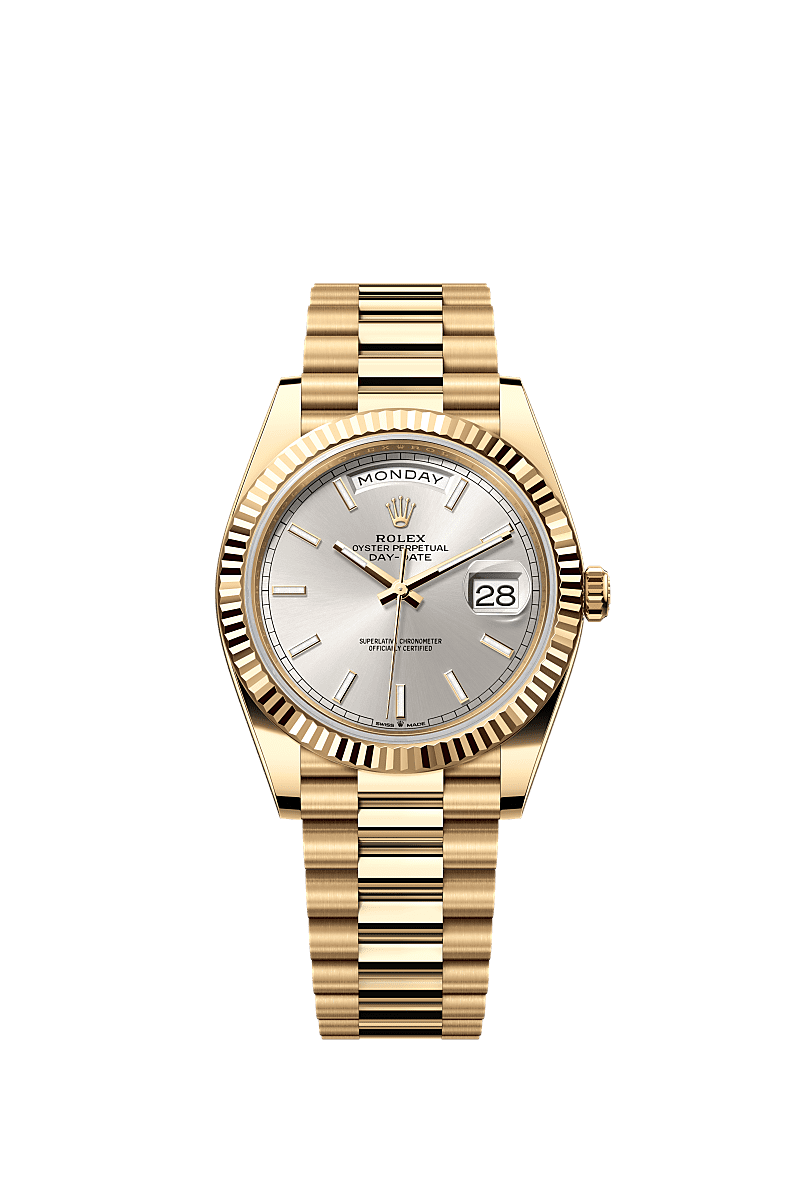 Rolex Yellow Gold Day-Date - 40mm - Silver - President