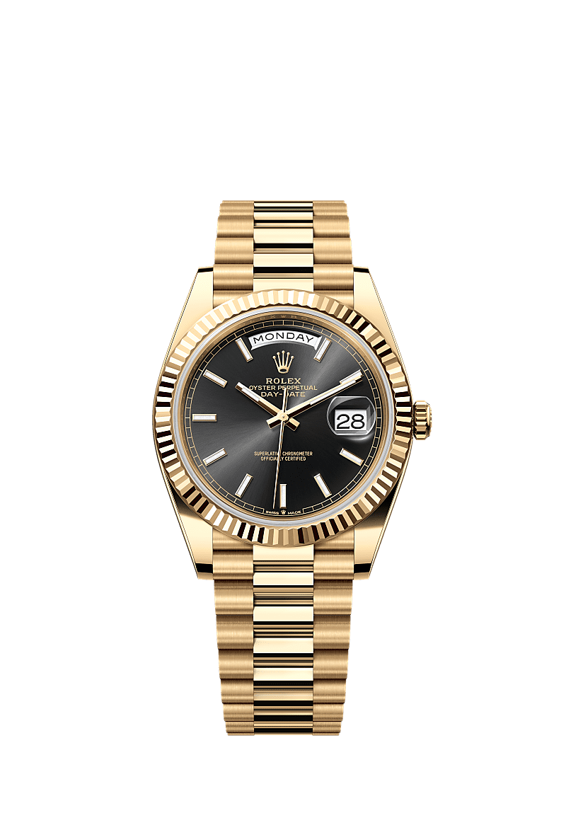 Rolex Yellow Gold Day-Date - 40mm - Bright black - President