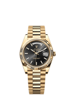 Rolex Yellow Gold Day-Date - 40mm - Bright black - President