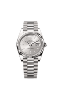 Rolex White Gold Day-Date - 40mm - Silver Diamond Dial - President