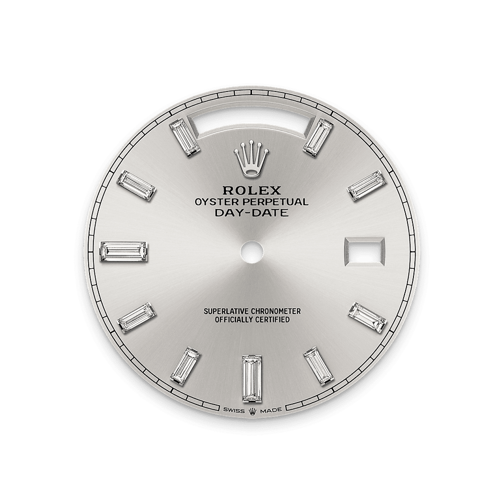 Rolex White Gold Day-Date - 40mm - Silver Diamond Dial - President