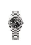 Rolex White Gold Day-Date - 40mm - Bright black - President