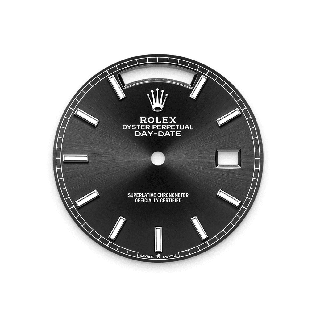 Rolex White Gold Day-Date - 40mm - Bright black - President