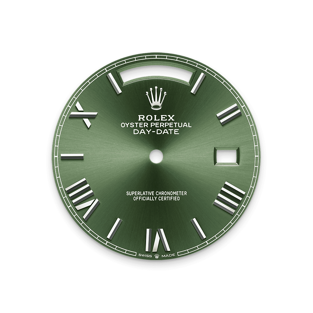 Rolex White Gold Day-Date - 40mm - Olive green - President