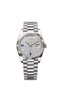 Rolex White Gold Day-Date - 40mm - Paved with diamonds and sapphires - President
