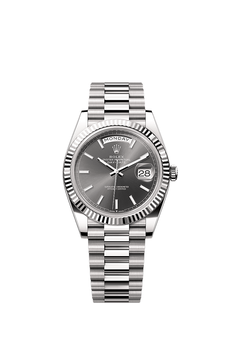 Rolex White Gold Day-Date - 40mm - Slate - President