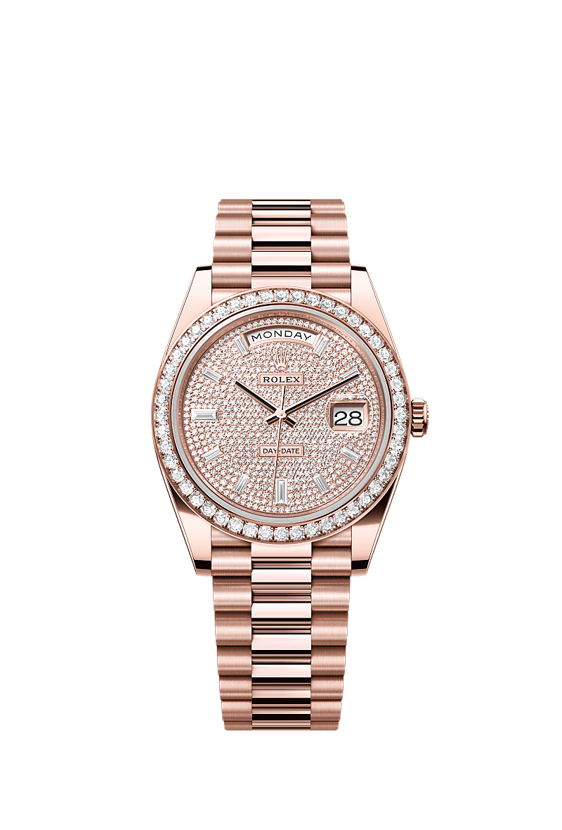 Rolex Rose Gold Day-Date - 40mm - Diamond-paved - President