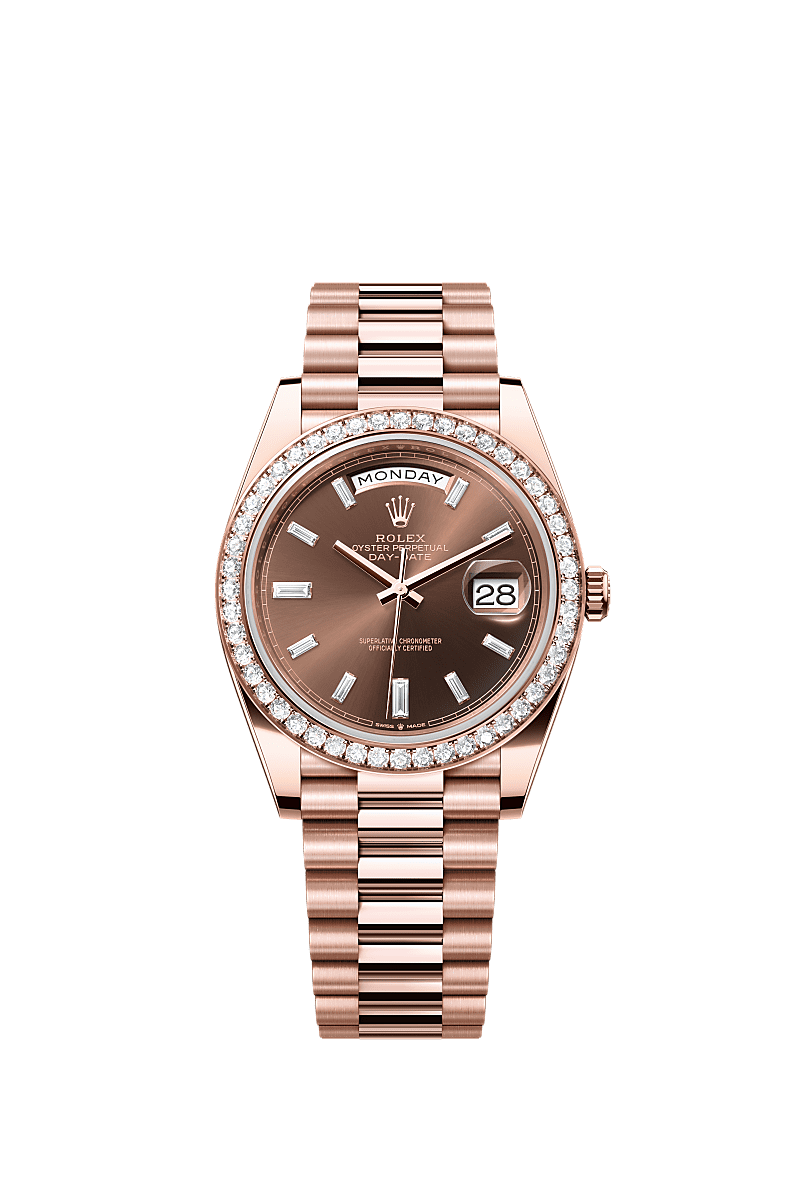 Rolex Rose Gold Day-Date - 40mm - Chocolate Diamond Dial - President