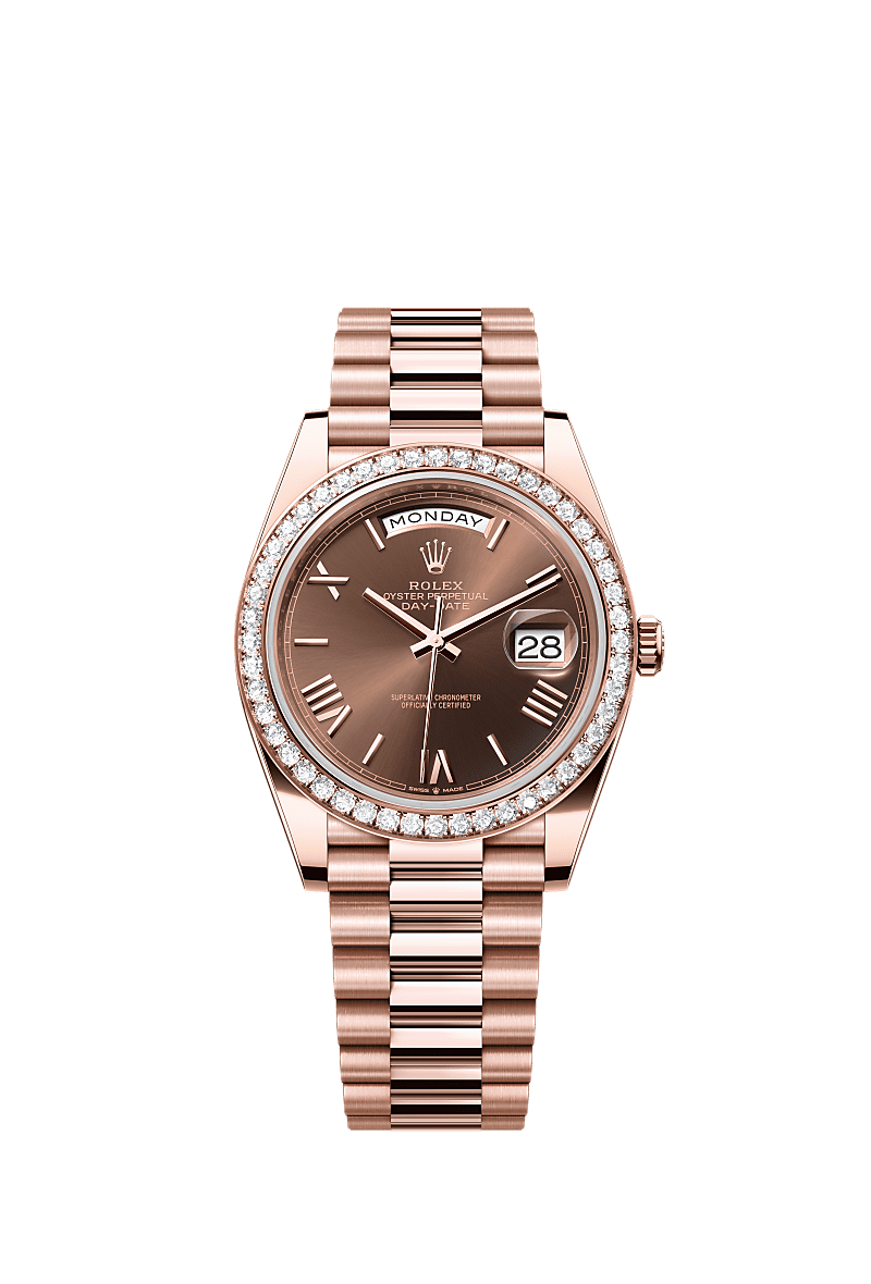 Rolex Rose Gold Day-Date - 40mm - Chocolate - President